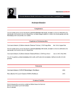 CV Assistant(e) dentaire pdf